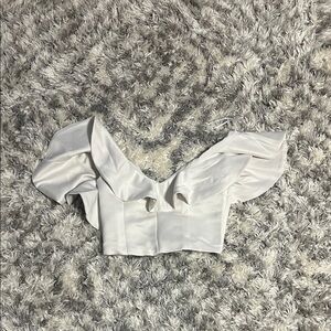 H&M Elegant White Off-Shoulder Blouse